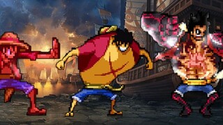 [Pirate MUGEN] Màn trình diễn kỹ năng của Luffy (Monkey D. Luffy)