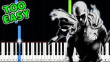 Saitama's Theme - One Punch Man- EASY Piano Tutorial [animelovemen]