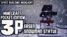 SNOWMAN STATUE SPEED BUILDING - MINECRAFT SPEED BUILDING HIGHLIGHT