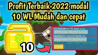 Profit Terbaik Modal 10 WL ke 200 WL? | Mudah Dan Instan | Growtopia Indonesia