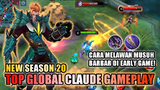 CARA MELAWAN MUSUH YANG SUKA NGAJAK WAR DI EARLY GAME! | LEONARD TOP GLOBAL CLAUDE | Mobile Legends