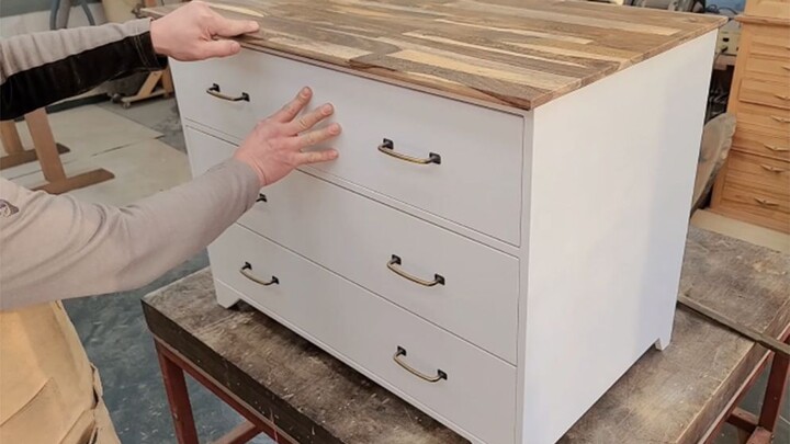 [Chế biến gỗ] Tôi đã được yêu cầu vô số liên kết! Tủ lưu trữ ngăn kéo nhỏ gọn đẹp bằng gỗ trượt đẹp