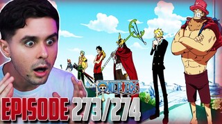 "STRAW HATS PULLED UP" One Piece Ep. 273,274 Live Reaction!