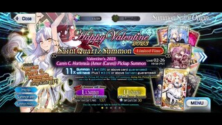 [FGO NA] Valentines 2023 Caren Pulls | I hope I'll save enough for my other targets