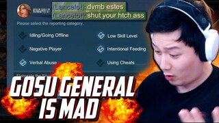 Gosu General couldn't be patience and reported someone in Solo Rank | Mobile Legends