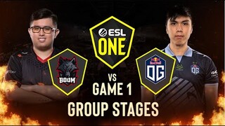 Game 1: OG vs Boom Esports | ESL One Stockholm | May 18, 2022