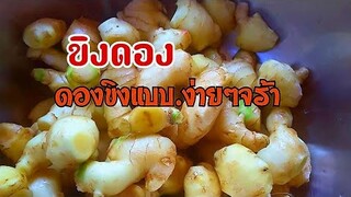 ขิงดอง ดองขิง วิธีดองขิงแบบโบราณ ขิงดองแบบง่ายๆ ขิงดองสด ปลูกเอง ginger