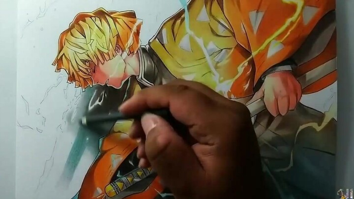 [Demon Slayer] Hand-Drawing: Thunder Breathing