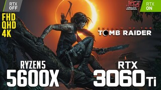 Shadow of the Tomb Raider on Ryzen 5 5600x + RTX 3060Ti 1080p, 1440p, 2160p benchmarks!