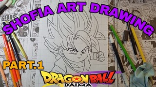 DRAWING ANIME DRAGON BALL DAIMA SON GOKU PART.1