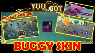 PINK & BLUE HARMONY BUGGY SKIN | ROYAL ADVENTURE PUBG MOBILE | HOW TO USE RP BADGES IN ROYAL PASS 18