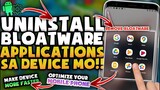 UNINSTALL BLOATWARE APPLICATION!! To Make Your Phone Optimize || No Need Root!!