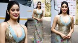 HOT 🥵 Janhvi Kapoor 🥰 Looks Stunning ☺️ For Good Luck Jerry 🔥 Promotions At DID Set
