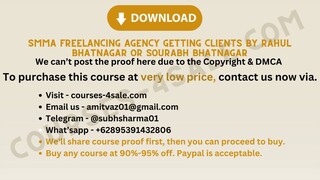 SMMA Freelancing Agency Getting Clients by Rahul Bhatnagar or Sourabh Bhatnagar