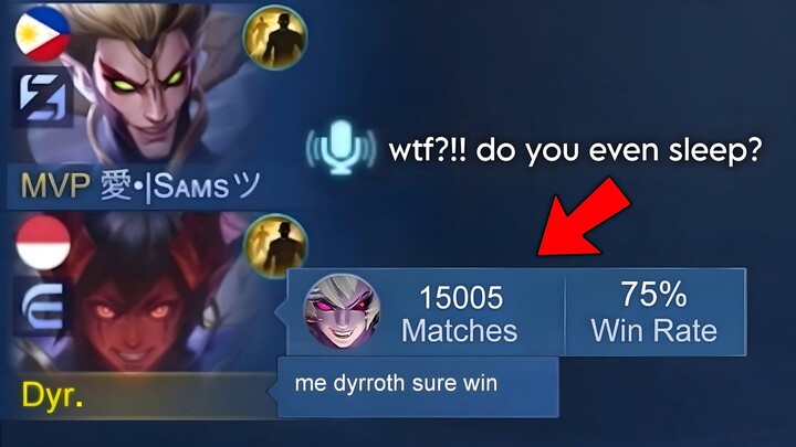 FAKE MATCHES DYRROTH PRANK !! (they think it's real) - Mobile Legends