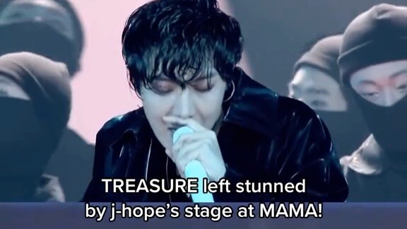 Treasure making expression so glamour to BTS jhope