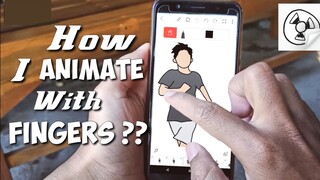 How I animate with Fingers in FlipaClip (Tracing / Rotoscoping Method )