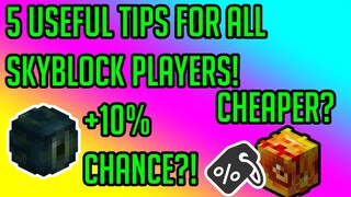 5 USEFUL Hypixel skyblock TIPS that you may not know! + HUGE GIVEAWAY!