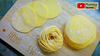 วิธีทำบะหมี่ เกี๊ยวไข่ How to make eggs noodles and wontons homemade