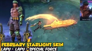 FEBRUARY 2021 STARLIGHT SKIN : LAPU - LAPU - SPECIAL FORCE | MOBILE LEGENDS