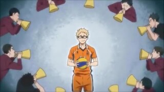 Just Tsukishima trolling the inrazaki cheer squad ||Haikyuu to the top || karasuno vs inrazaki