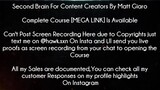 Second Brain For Content Creators by Matt Giaro Course download
