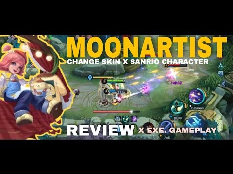 Change Moonartist New Sanrio Skin Review exe. Gameplay - Mobile Legends X Hello Kitty