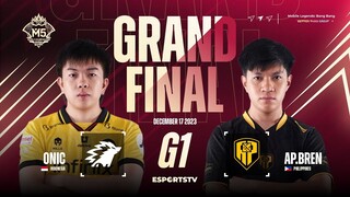 ONIC Esports vs AP Bren GAME 1 Grand Final M5 World Championship | APBR VS ONIC