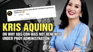 Netizens asked Kris Aquino about ABS-CBN franchise renewal case during PNOY Admin | CHIKA BALITA