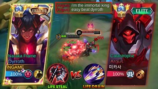 DYRROTH VS GLOBAL ARGUS | LIFESTEAL AGAINST IMMORTAL | EXPLAINED TUTORIAL!! MLBB