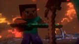Minecraft, he mixes with his undead army.