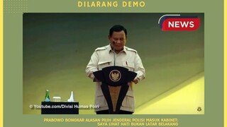 Probowo Beri A;asan Pilih Jendral Masuk Kabinet