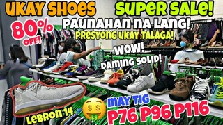 SUPER SALE!80% off! PRESYONG UKAY TALAGA!may tig P76 P96 panalo lebron14,ukay shoes cubao