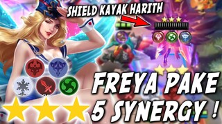 FREYA 5 SINERGY NGAMUK ! PAKE ELEMENTALIS LANGSUNG 3 KALI ULTI ! SHIELDNYA AUTO KAYAK HARITH BOY !!!