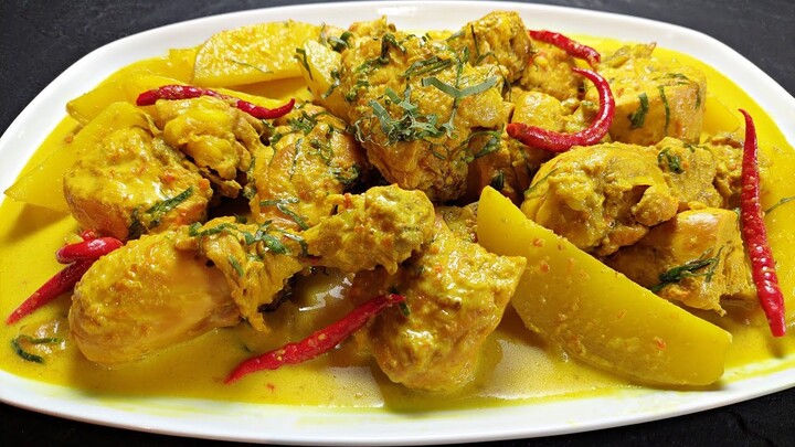 Cara Masak Ayam Kuning Pedas❗️Bukan Kari❗️Bukan Gulai❗️Tanpa Minyak❗️
