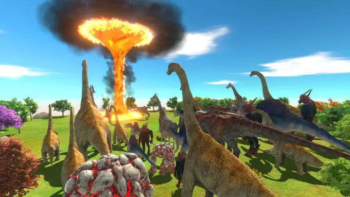 What If Every Unit Go Into The Lava Vortex - Animal Revolt Battle Simulator