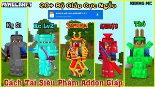 Cách Tải Và Cài Siêu Phẩm Addon giáp Chiến Binh 3D Cực Ngầu Cho Mcpe 1.16.200 | KIDING MC