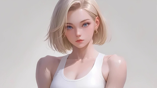 Dragon Ball - Android 18: Happy Krillin