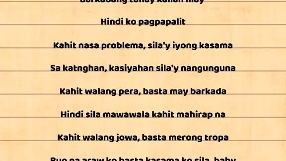 kanta para sa barkada