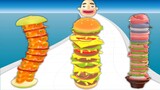 Sandwich Runner vs Burger Rush vs Ice Cream Rush - Triple Game