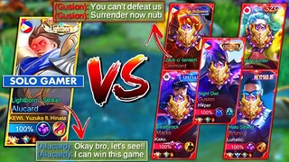 5 Mythical Glory Vs Yuzuke Solo Gamer | They Said "EZ Win?! 🥱" | Okay, Let's See! 🫣 (Intense Match!)