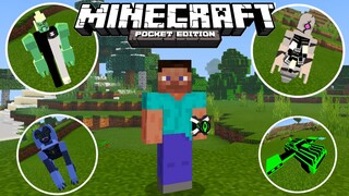 แจก+รีวิวแอดออนเบ็นเท็นโครตเจ๋ง!!มีนาฬิกาและเอเลี่ยนเยอะสมจริงมากๆ Minecraft pe 1.16.221 Addon Ben10