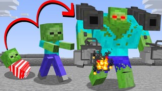 Evolving MUTANT ZOMBIE to GOD ZOMBIE in Minecraft