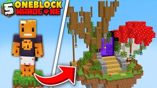 I Explored the NETHER on ONE BLOCK Minecraft