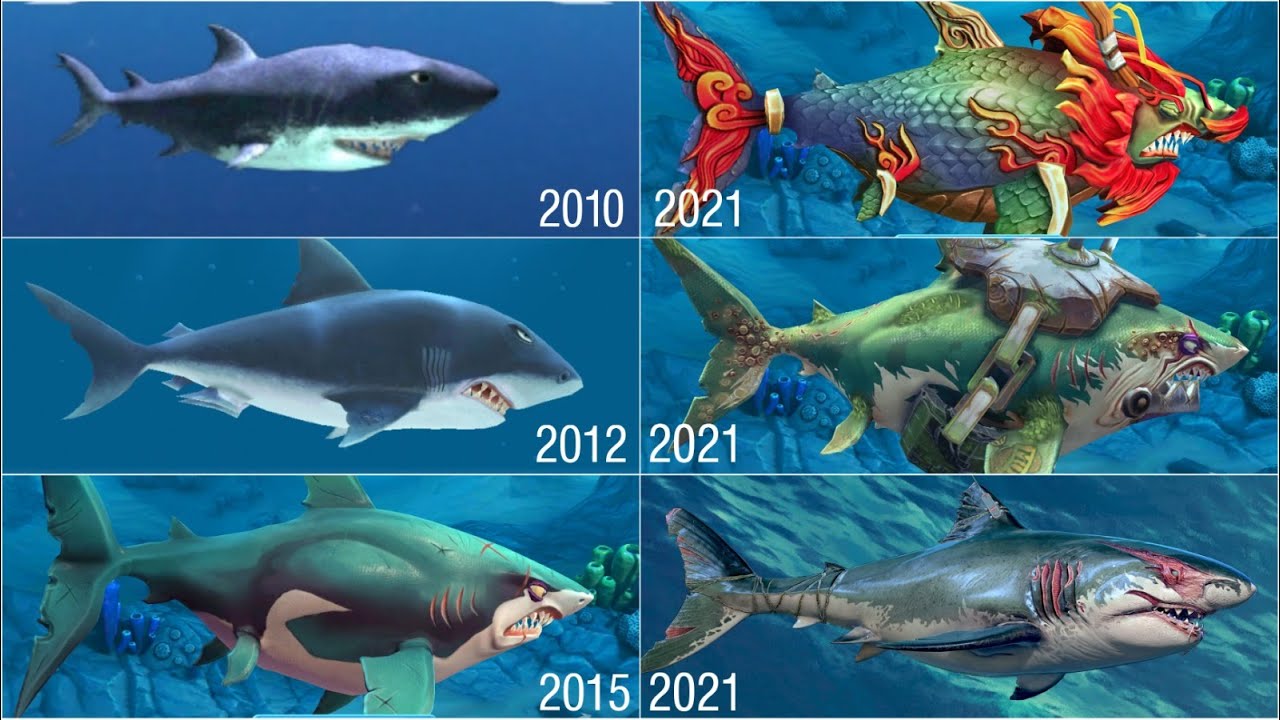 ALL HUNGRY SHARK GAMES THROUGH THE YEARS (2010 - 2019) 