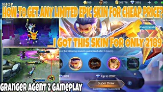 HOW TO GET EPIC SHOWCASE SKIN FOR CHEAP PRICE? | AGENT Z skin | Granger Agent Z Gameplay - Sniby