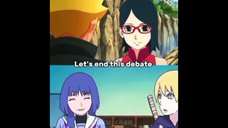 Debate? #anine#boruto#edit#sarada#sumire#hina#subscribe