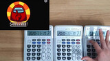 Playing "Among Us" sound effects on 3 calculators