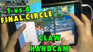 1 vs 4 FINAL CIRCLE | FOUR FINGER CLAW HANDCAM - PINOY PUBG MOBILE