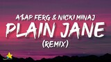 A$AP Ferg, Nicki Minaj - Plain Jane (Remix) (Lyrics)
